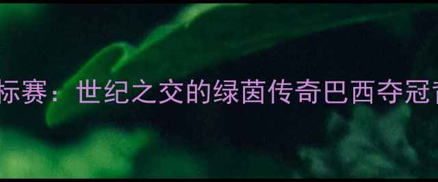 图片 1998年世界足球锦标赛：世纪之交的绿茵传奇巴西夺冠背后的战术与传奇2