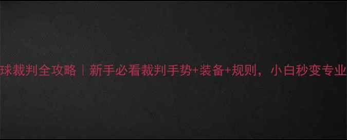 图片 5人制足球裁判全攻略｜新手必看裁判手势+装备+规则，小白秒变专业哨兵✨2