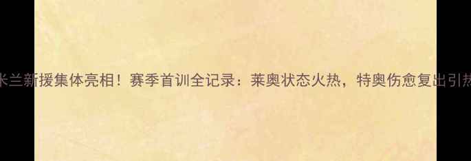 图片 AC米兰新援集体亮相！赛季首训全记录：莱奥状态火热，特奥伤愈复出引热议