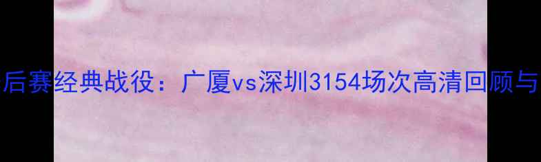 图片 CBA季后赛经典战役：广厦vs深圳3154场次高清回顾与战术2