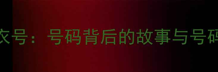 图片 CBA球员球衣号：号码背后的故事与号码文化深度1