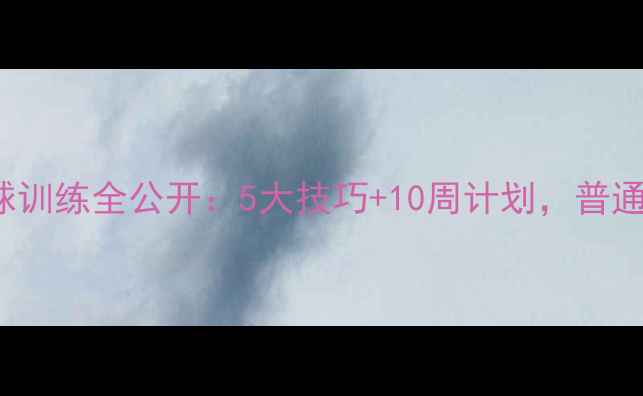 图片 Diego10职业足球训练全公开：5大技巧+10周计划，普通人也能变球王！