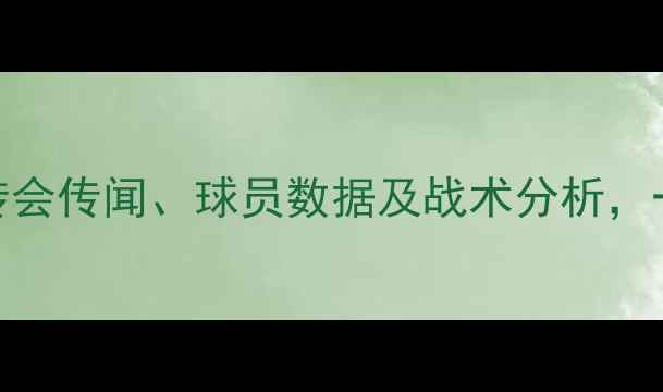 图片 FIFA球员情报：最新转会传闻、球员数据及战术分析，一文掌握全球足球动态