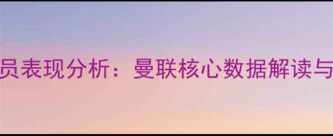 图片 Kompany球员表现分析：曼联核心数据解读与未来展望1