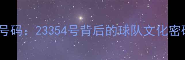 图片 NBA勇士球员号码：23354号背后的球队文化密码与战术智慧