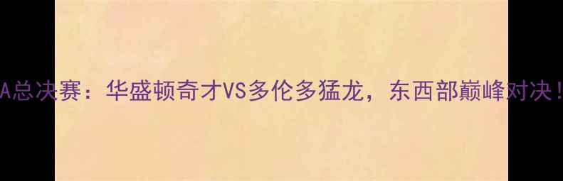 图片 NBA总决赛：华盛顿奇才VS多伦多猛龙，东西部巅峰对决！1