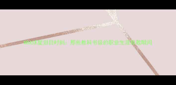 图片 NBA球星泪目时刻：那些教科书级的职业生涯致敬瞬间