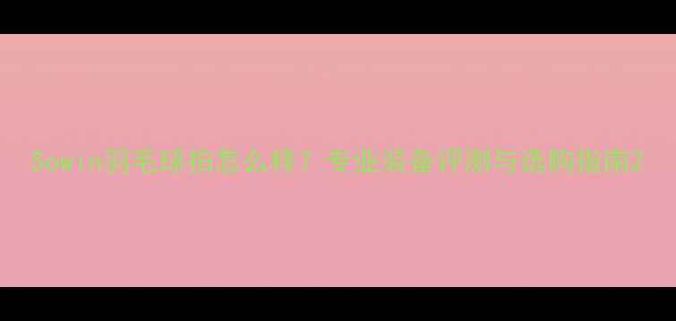 图片 Sowin羽毛球拍怎么样？专业装备评测与选购指南2