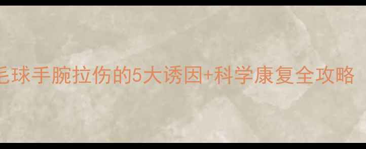 图片 ⚠️警惕！羽毛球手腕拉伤的5大诱因+科学康复全攻略（附训练图解）