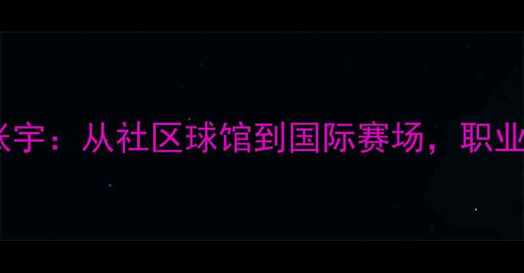 图片 上海羽毛球冠军男张宇：从社区球馆到国际赛场，职业选手的7年逆袭之路
