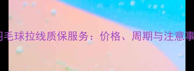 图片 专业羽毛球拉线质保服务：价格、周期与注意事项全2