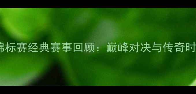 图片 世界拳击锦标赛经典赛事回顾：巅峰对决与传奇时刻全记录2