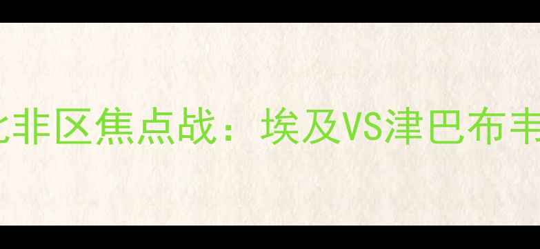 图片 世界杯预选赛北非区焦点战：埃及VS津巴布韦高清集锦+战术