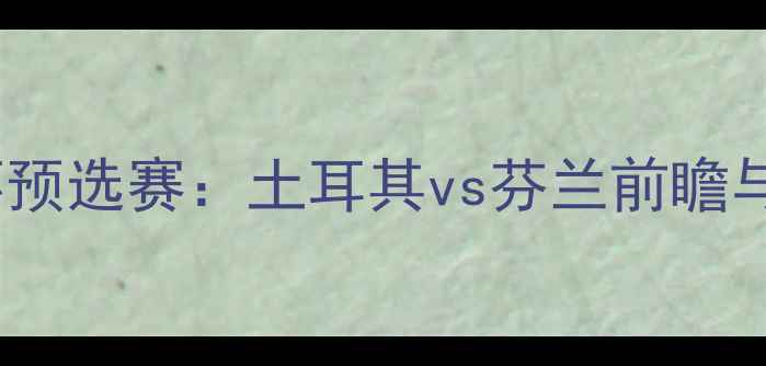 图片 世界杯预选赛：土耳其vs芬兰前瞻与战术2