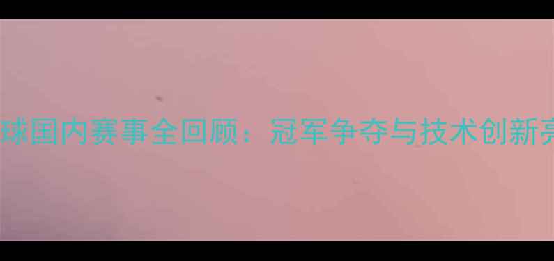 图片 中国乒乓球国内赛事全回顾：冠军争夺与技术创新亮点揭晓1