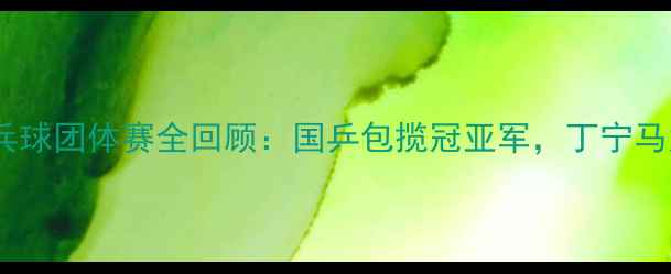 图片 中国女子乒乓球团体赛全回顾：国乒包揽冠亚军，丁宁马龙再创辉煌1