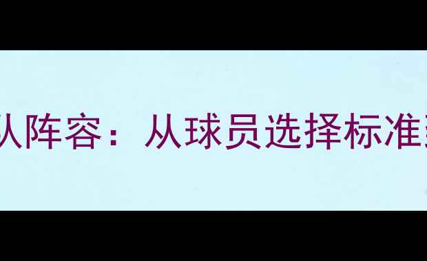 图片 中国男篮国家队阵容：从球员选择标准到战术布局全1