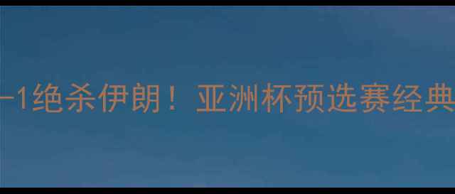 图片 中国男足2-1绝杀伊朗！亚洲杯预选赛经典战役深度1
