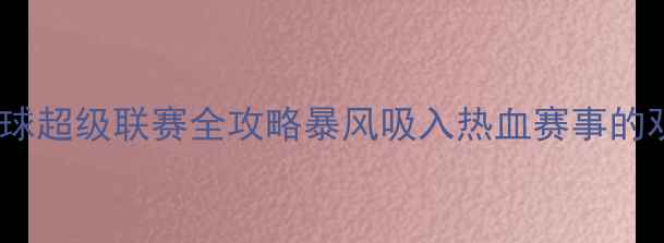 图片 中国羽毛球超级联赛全攻略暴风吸入热血赛事的观赛指南2