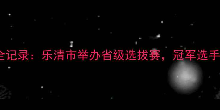 图片 乐清乒乓球赛事全记录：乐清市举办省级选拔赛，冠军选手访谈与训练体系1