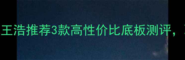 图片 乒乓球入门必看！王浩推荐3款高性价比底板测评，职业级VS入门级全