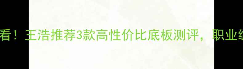 图片 乒乓球入门必看！王浩推荐3款高性价比底板测评，职业级VS入门级全2