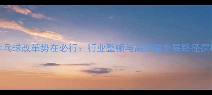 图片 乒乓球改革势在必行：行业整顿与高质量发展路径探析