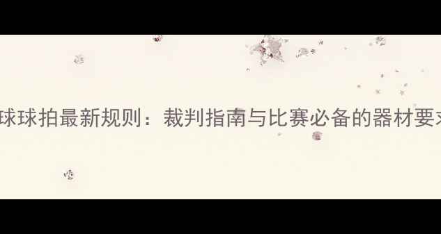 图片 乒乓球球拍最新规则：裁判指南与比赛必备的器材要求全1