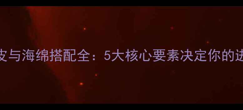 图片 乒乓球胶皮与海绵搭配全：5大核心要素决定你的进攻与防守