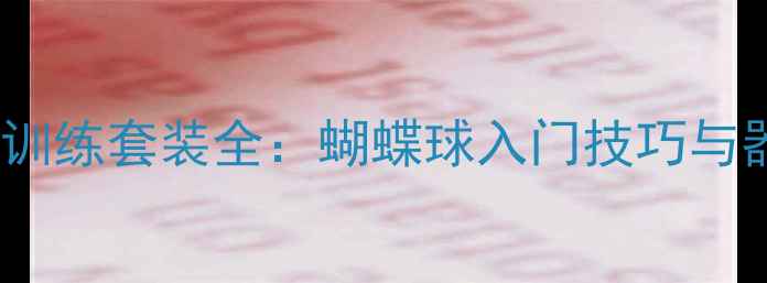 图片 乒乓球蝴蝶球训练套装全：蝴蝶球入门技巧与器材选购指南1