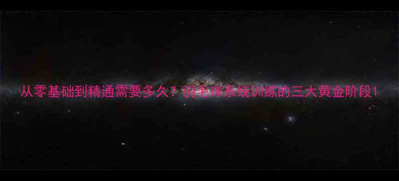 图片 从零基础到精通需要多久？羽毛球系统训练的三大黄金阶段1