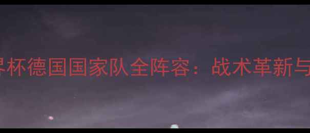 图片 俄罗斯世界杯德国国家队全阵容：战术革新与青春风暴2