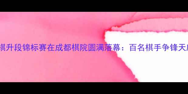 图片 全国围棋升段锦标赛在成都棋院圆满落幕：百名棋手争锋天府之国2