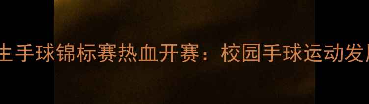 图片 全国小学生手球锦标赛热血开赛：校园手球运动发展新篇章2