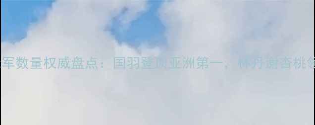 图片 全球羽毛球冠军数量权威盘点：国羽登顶亚洲第一，林丹谢杏桃领衔中国军团2
