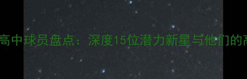 图片 全美最佳高中球员盘点：深度15位潜力新星与他们的高光时刻1