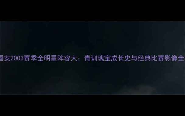 图片 北京国安2003赛季全明星阵容大：青训瑰宝成长史与经典比赛影像全记录2