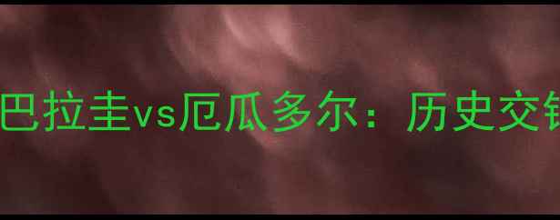 图片 南美足球预选赛巴拉圭vs厄瓜多尔：历史交锋与战术博弈全2