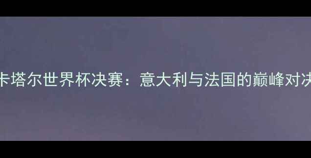 图片 卡塔尔世界杯决赛：意大利与法国的巅峰对决