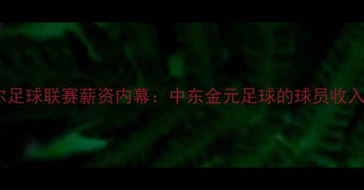 图片 卡塔尔足球联赛薪资内幕：中东金元足球的球员收入真相1