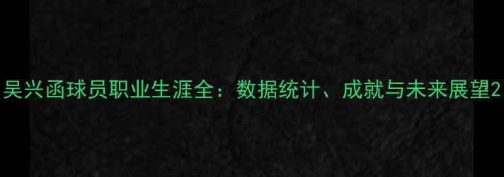 图片 吴兴函球员职业生涯全：数据统计、成就与未来展望2