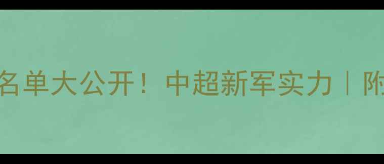 图片 哈尔滨毅腾赛季球员名单大公开！中超新军实力｜附完整阵容+高清大图1