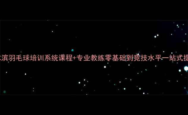 图片 哈尔滨羽毛球培训系统课程+专业教练零基础到竞技水平一站式提升2