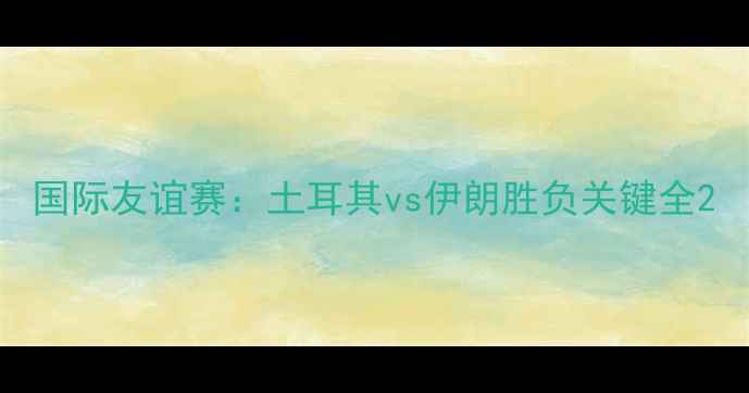 图片 国际友谊赛：土耳其vs伊朗胜负关键全2