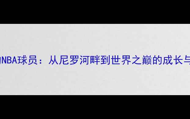 图片 埃及的NBA球员：从尼罗河畔到世界之巅的成长与突破1