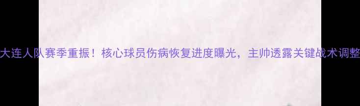 图片 大连人队赛季重振！核心球员伤病恢复进度曝光，主帅透露关键战术调整