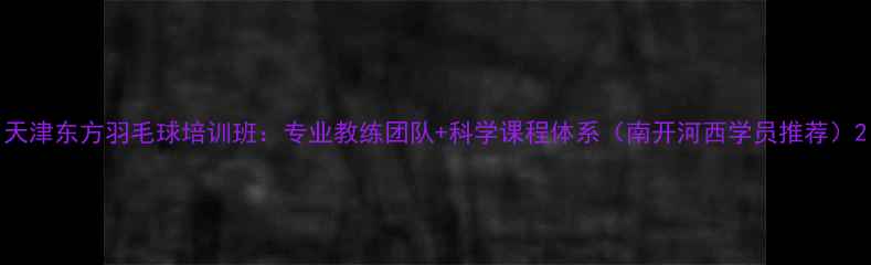 图片 天津东方羽毛球培训班：专业教练团队+科学课程体系（南开河西学员推荐）2