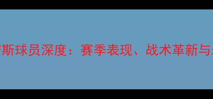 图片 威廉史密斯球员深度：赛季表现、战术革新与未来展望