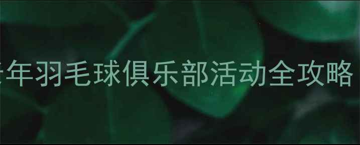 图片 宁波退休族健身新选择：老年羽毛球俱乐部活动全攻略（含健康指南与报名指南）
