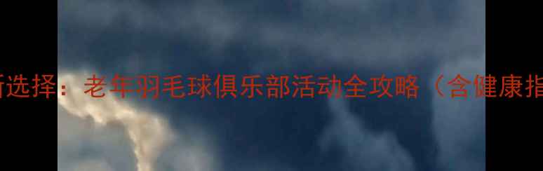 图片 宁波退休族健身新选择：老年羽毛球俱乐部活动全攻略（含健康指南与报名指南）1
